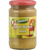 Apfel-Birnenmark, vegan, 360 gr Glas, dennree