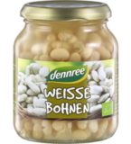Weiße Bohnen, 340 gr Glas, dennree