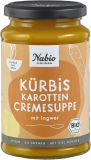 Kürbis Karotten Cremesuppe mit Ingwer, vegan, 375 ml Glas, Nabio