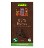 Bitterschokolade mit 85% Kakao, vegan, 80 gr Tafel, Rapunzel