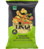 Kesselchips Tomate & Kräuter, 115 g Packung, Lisas Bio-Kesselchips