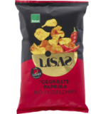 Kesselchips gegrillte Paprika, vegan, 115 gr Packung, Lisas