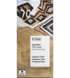 Edel Bitter Schokolade mit 70% Kakao, vegan, 80 gr Tafel, Vivani