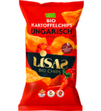 Kartoffelchips Ungarisch Style, vegan, 125 gr Packung, Lisas Bio Chips