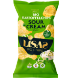 Kartoffelchips Sour Cream Style, 125 gr Packung, Lisas Bio Chips