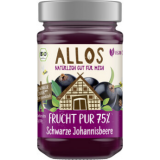 Fruchtaufstrich „Frucht Pur” Schwarze Johannisbeere, vegan, 250 gr Glas, Allos