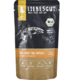 Katzen Nassfutter Lachs mit Apfel und Karotte, 100 gr Beutel, Liebesgut