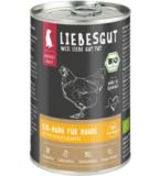 Hunde Nassfutter Huhn mit Wurzelgemüse, 400 gr Dose, Liebesgut