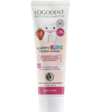 Happy Kids Erdbeer Zahngel, fluoridfrei, 50 ml Tube, Logodent