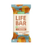 Lifebar Protein Oat Snack Salted Caramel Crisp, vegan, 40 gr Riegel, Lifefood