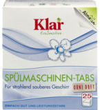 Spülmaschinen-Tabs, vegan, 25 Stück Packung, Klar
