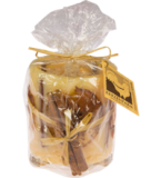 Hurricanekerze Apfel-Zimt, Farbe creme, vegan, 1 Stück, Kerzenfarm