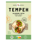 Sojabohnen-Tempeh natur, vegan, 200 gr Packung, peaceful delicious