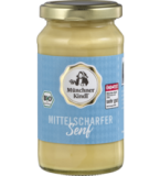 Mittelscharfer Senf, vegan, 200 ml Glas, Münchner Kindl Senf