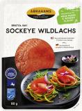 Sockeye Wildlachs, geräuchert, 90 gr Packung, Abrahams Räucherei