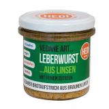 Veganer Aufstrich Leberwurst (aus Linsen), 140 gr Glas, HEDI