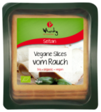 Wheaty Veganslices Aufschnitt vom Rauch, 100 gr Packung, geschnitten