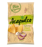 Tortilla Chips Sour Cream & Onion, 125 gr Packung, Acapulco