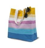 Strandtasche, 100% Bio-Baumwolle, multicolor, waschbar, Größe: 40×43 cm, 1 Stück, Living Crafts