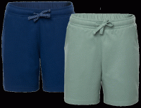 Sweat-Shorts für Damen, aus 98% Bio-Baumwolle und 2% Elasthan, teal blue, Größe M, 1 Stück, Living Crafts