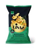 Kesselchips Rosmarin & Meersalz, vegan, 115 gr Packung, Lisas