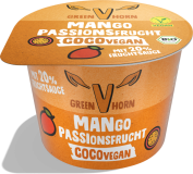 Coco Vegan Mango-Passionsfrucht, 125 gr Becher, Greenhorn
