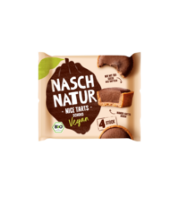 Nice Tarts Schoko, vegan, 100 gr Packung (4 Stück), Nasch Natur