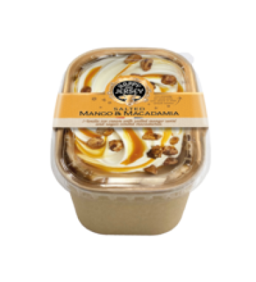 Salted Mango & Macadamia Eiscreme, 900 ml Becher, Tiefkühlware, Happy Mrs. Jersey