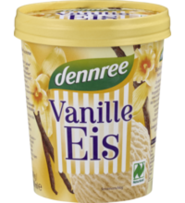 Vanille Eis, 500 ml Becher, Tiefkühlware, dennree