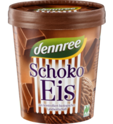 Schoko-Eiscreme, 500 ml Becher, Tiefkühlware, dennree