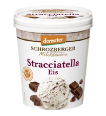 Stracciatella Eis, 500 ml Becher, Schrozberger Milchbauern