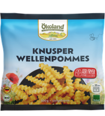 Knusper Wellenpommes, vegan, 500 gr Beutel, Tiefkühlware, Ökoland