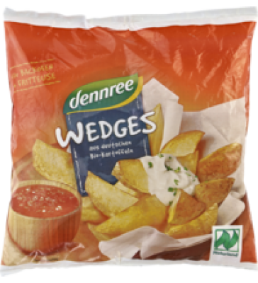 Potato Wedges, vegan, 600 gr Beutel, Tiefkühlware, dennree
