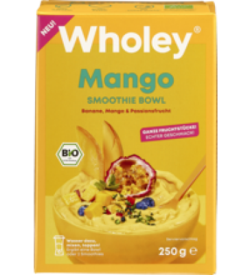Mango Smoothie Bowl, vegan, 250 gr Schachtel, Tiefkühlware, Wholey