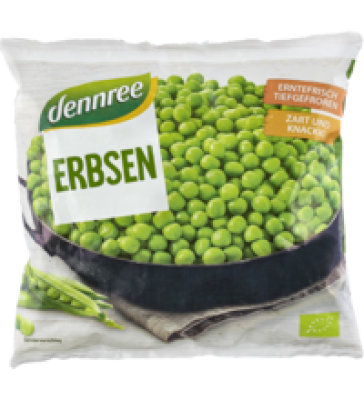 Erbsen, vegan, 450 gr Beutel, Tiefkühlware, dennree