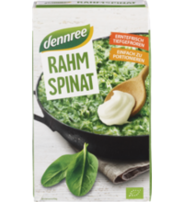 Rahmspinat, 400 gr Schachtel, Tiefkühlware, dennree
