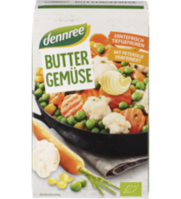 Buttergemüse, 300 gr Schachtel, Tiefkühlware, dennree