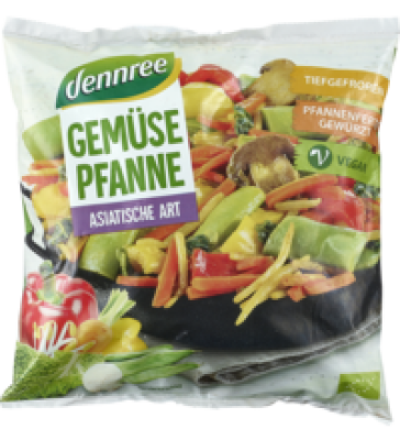 Gemüsepfanne asiatische Art, vegan, 500 gr Beutel, Tiefkühlware, dennree