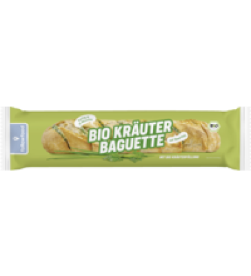 Kräuter Baguette, vegan, 175 gr Stück, Tiefkühlware, followfood