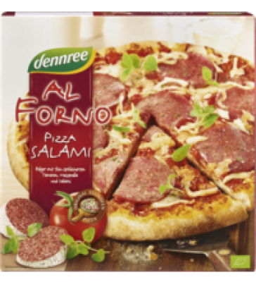 Pizza „Al Forno” Salami, 310 gr Schachtel, Tiefkühlware, dennree