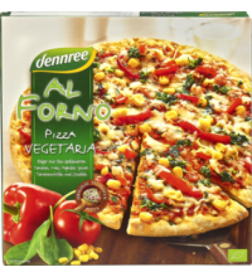 Pizza „Al Forno” Vegetaria, 340 gr Schachtel, Tiefkühlware, dennree