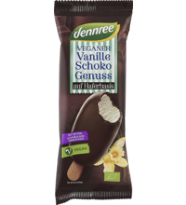 Stieleis Vanille-Schoko Genuss, vegan, 90 ml Stück, Tiefkühlware, dennree