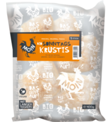 Sonntags Krustis, vegan, 400 gr Beutel (5x80 gr), Tiefkühlware, Moin