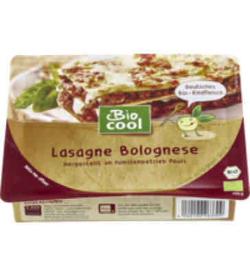 Lasagne Bolognese, 400 gr Schachtel, Tiefkühlware, BioCool