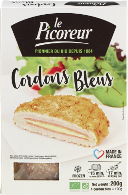 Chicken Cordon Bleu, 200 gr Schachtel (2 Stück), Tiefkühlware, Le Picoreur