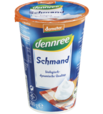 Schmand, 24% Fett, 200 gr Becher, dennree