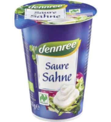 Saure Sahne, 10% Fett, 200 gr Becher, dennree