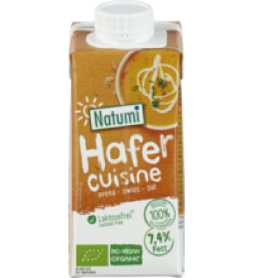Hafer Cuisine - Hafersahne, 200 ml Pack , 8% Fett, Natumi