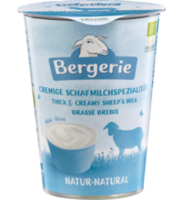 Schafjoghurt Natur, 4,8% Fett, 400 gr Becher, Bergerie