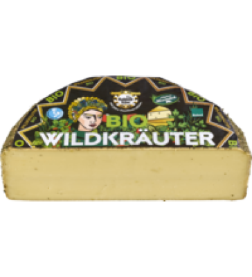 Allgäuer Wildkräuterkäse, deutscher Schnittkäse, laktosefrei, mind. 50% Fett i. Tr. (27,90/kg)
